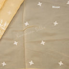 Organza Sandal Thread Embroidered Saree 02