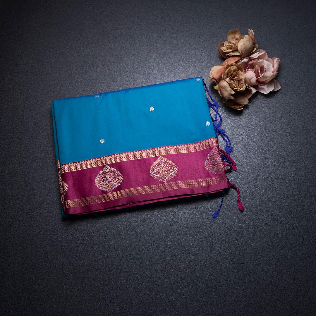 RTSR42072-1-Art-Silk-Azure-Blue-Saree-With-Zari-Buttas-And-Zari-Border-fold