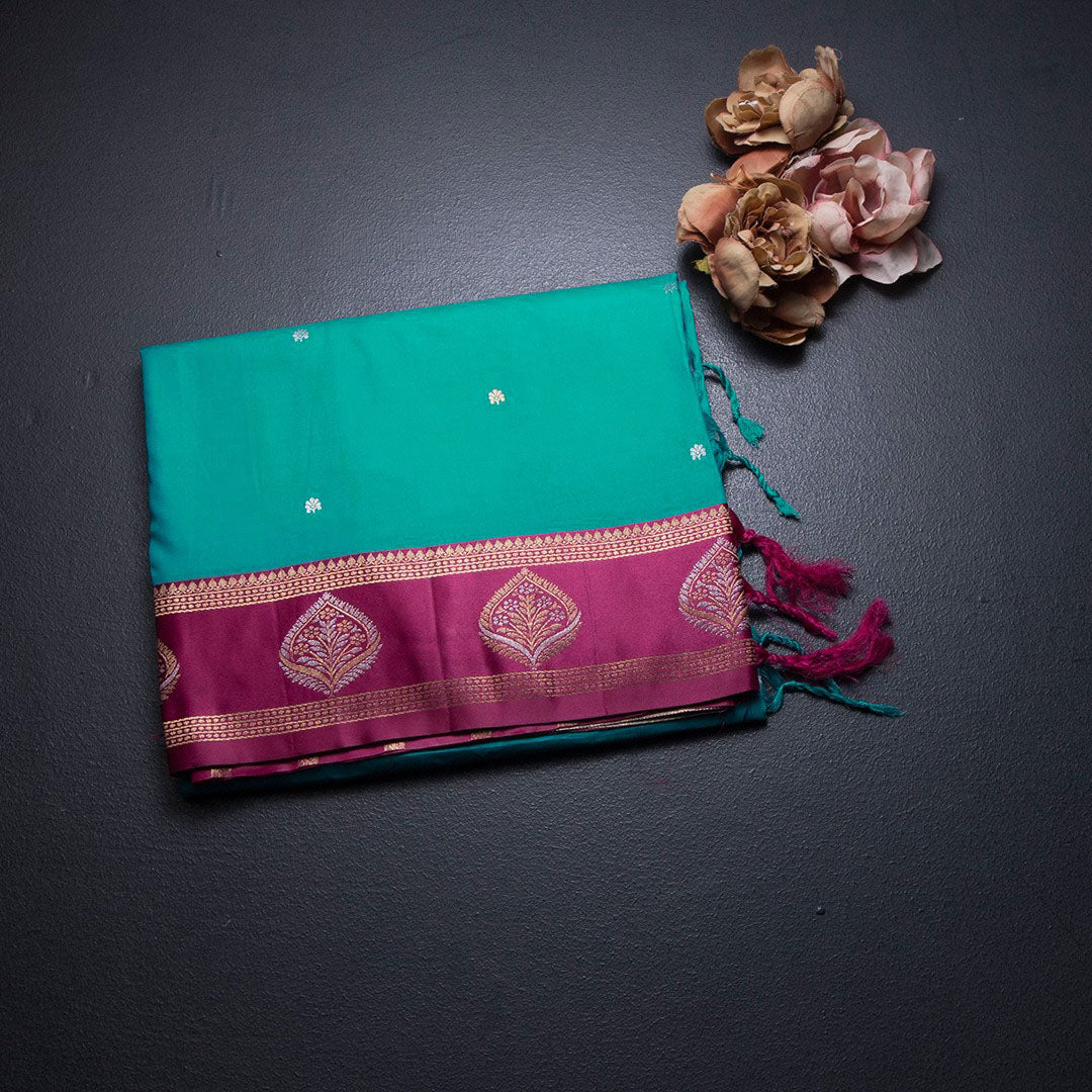 RTSR42073-1-Art-Silk-Jade-Green-Saree-With-Zari-Buttas-And-Zari-Border-fold