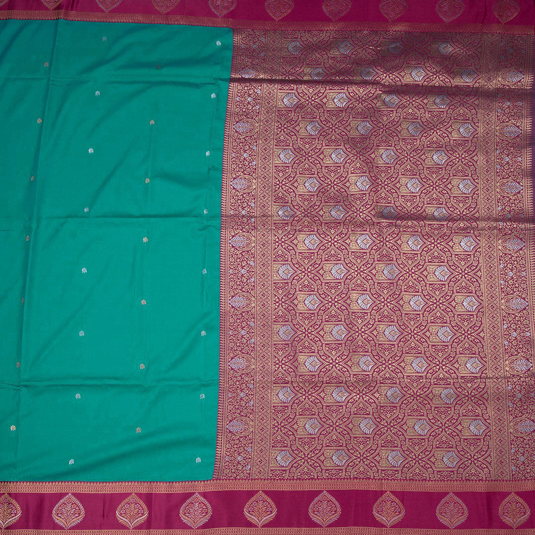 RTSR42073-2-Art-Silk-Jade-Green-Saree-With-Zari-Buttas-And-Zari-Border-full-veiw