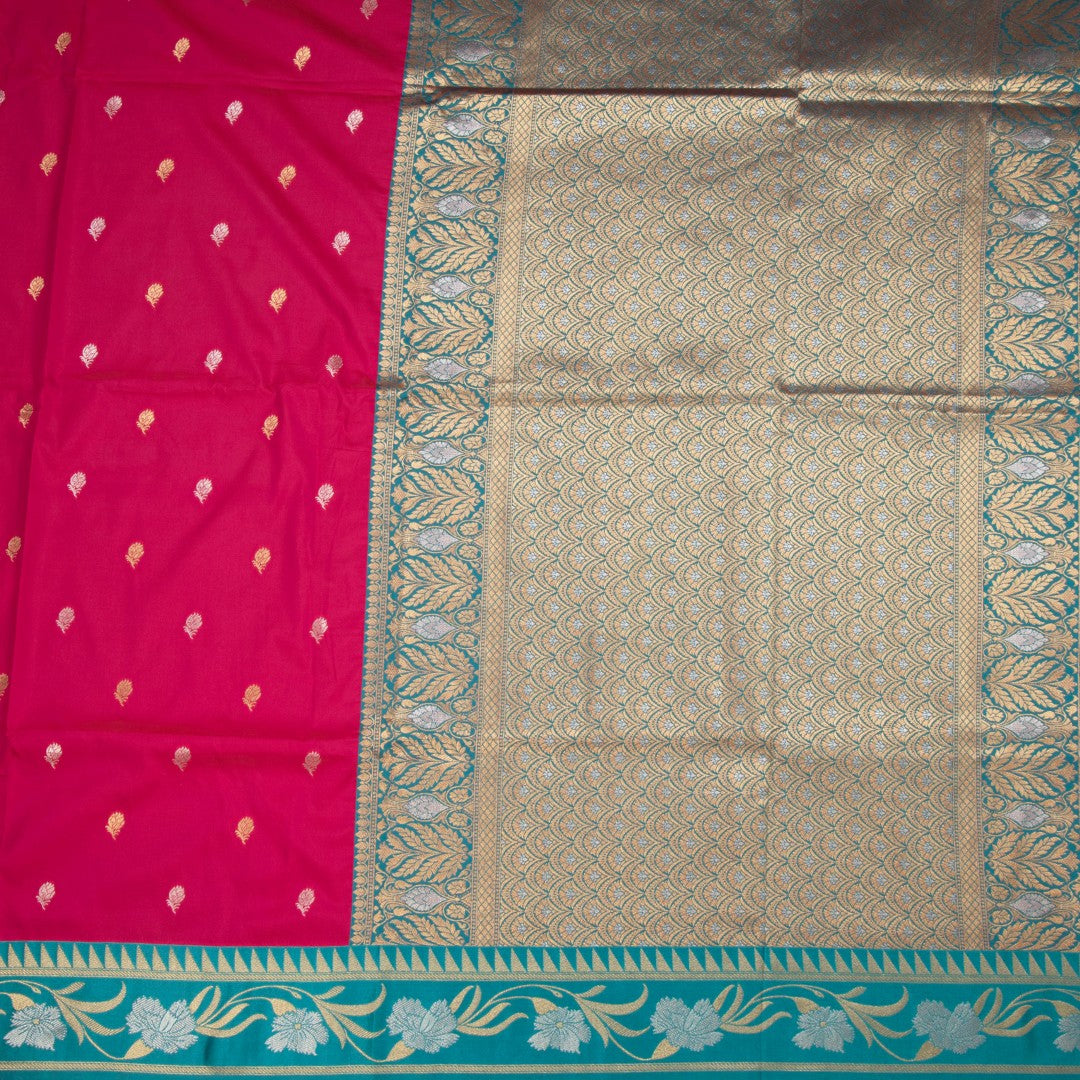 RTSR42075-2-Art-Silk-Rani-Pink-Saree-With-Zari-Buttas-And-Zari-Border-full-veiw