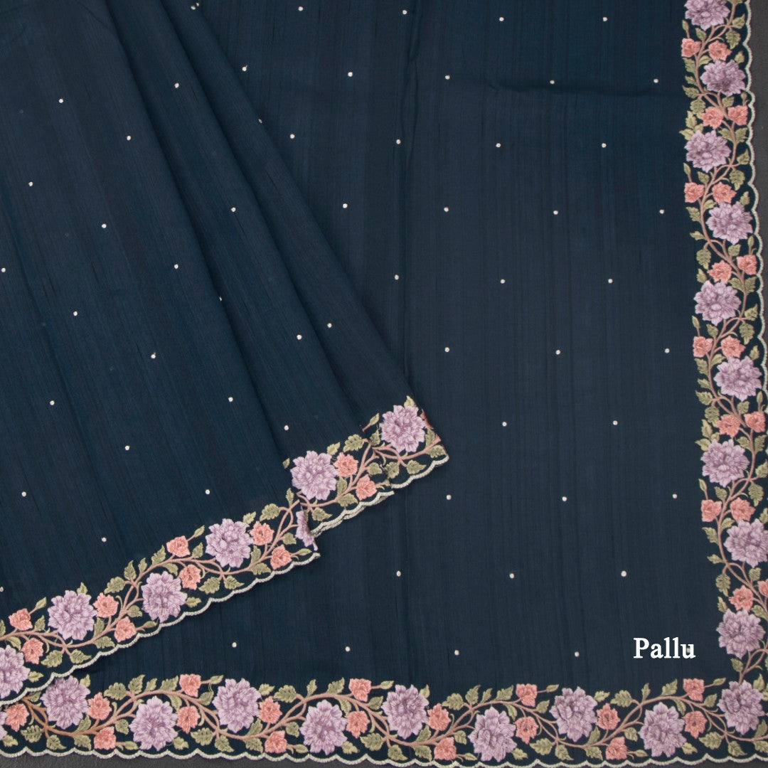 RTSR42113-3-Raw-Silk-Teal-Blue-Floral-Thread-Work-Saree-pallu