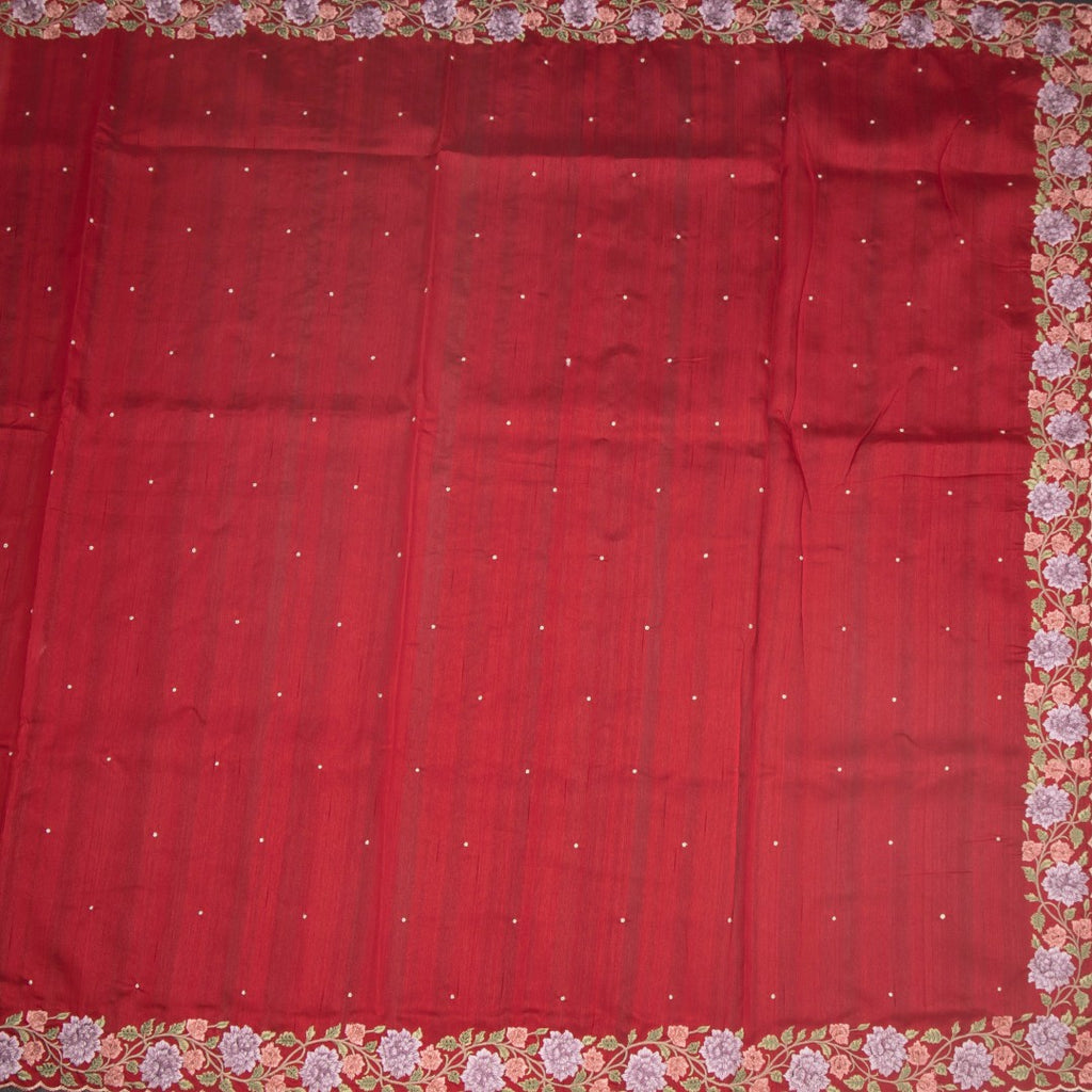 RTSR42114-2-Raw-Silk-Red-Floral-Thread-Work-Saree-full-veiw