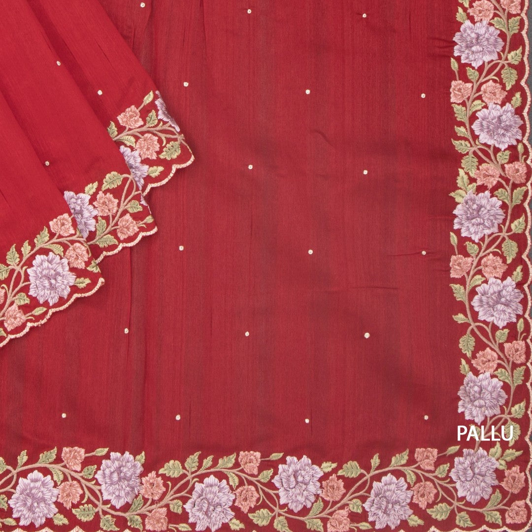 RTSR42114-3-Raw-Silk-Red-Floral-Thread-Work-Saree-pallu