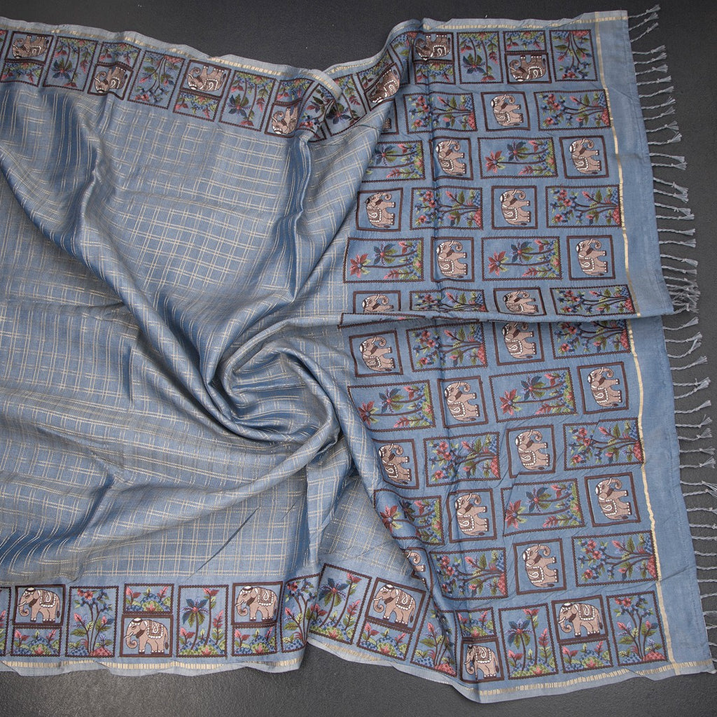 RTSR42115-5-Raw-Silk-Greyish-Blue-Zari-Checked-With-Thread-Work-Saree-crush