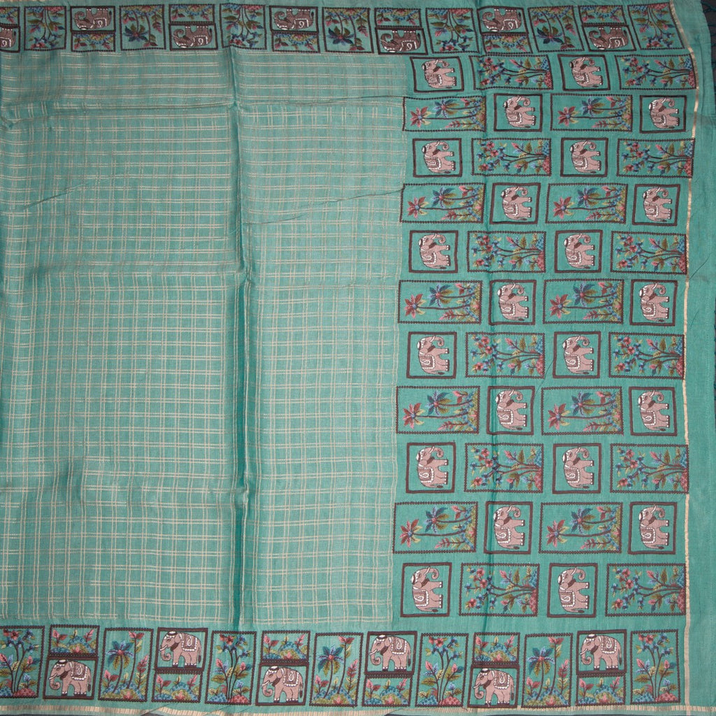 RTSR42116-2-Raw-Silk-Powder-Blue-Zari-Checked-With-Thread-Work-Saree-full-veiw