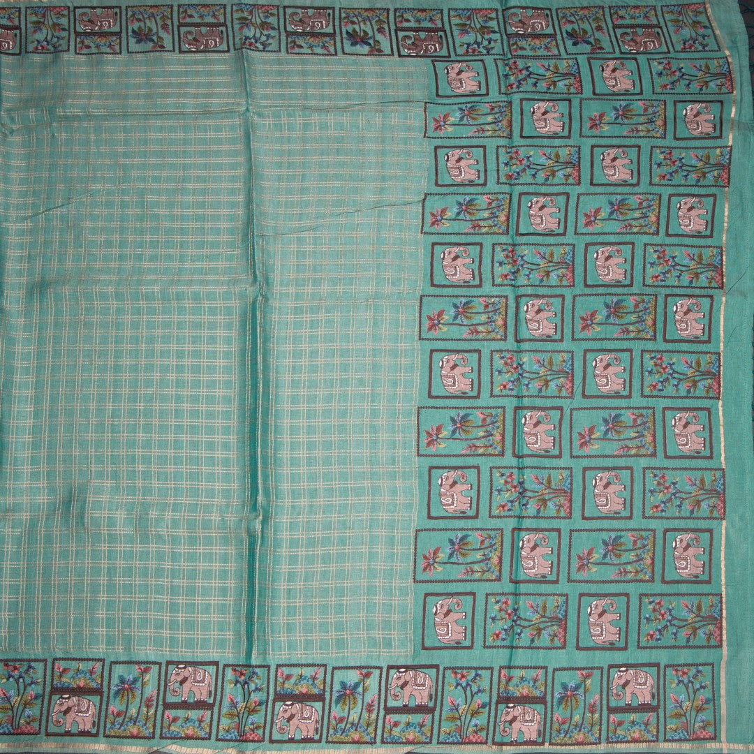 RTSR42116-2-Raw-Silk-Powder-Blue-Zari-Checked-With-Thread-Work-Saree-full-veiw