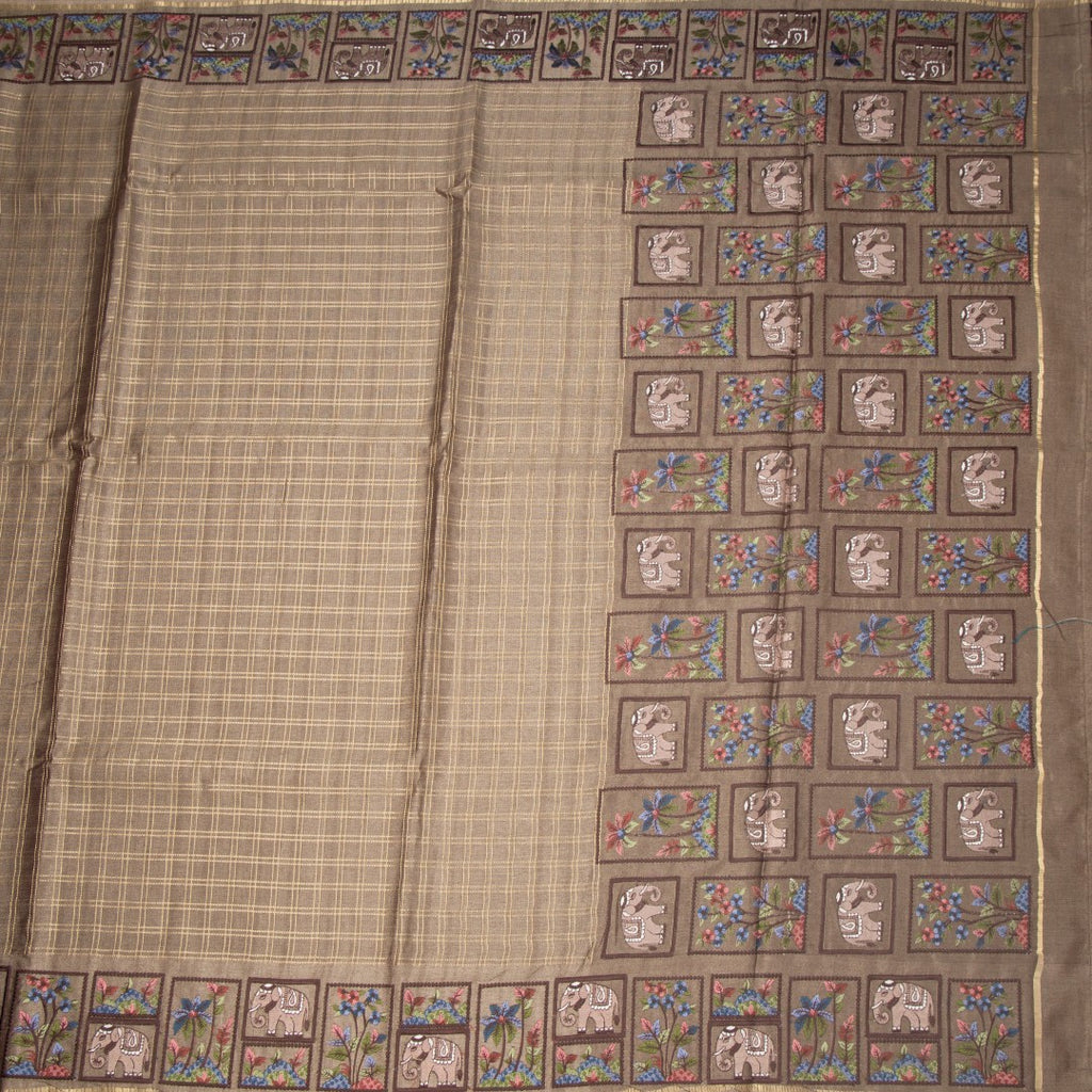 RTSR42117-2-Raw-Silk-Light-Golden-Brown-Zari-Checked-With-Thread-Work-Saree-full-veiw