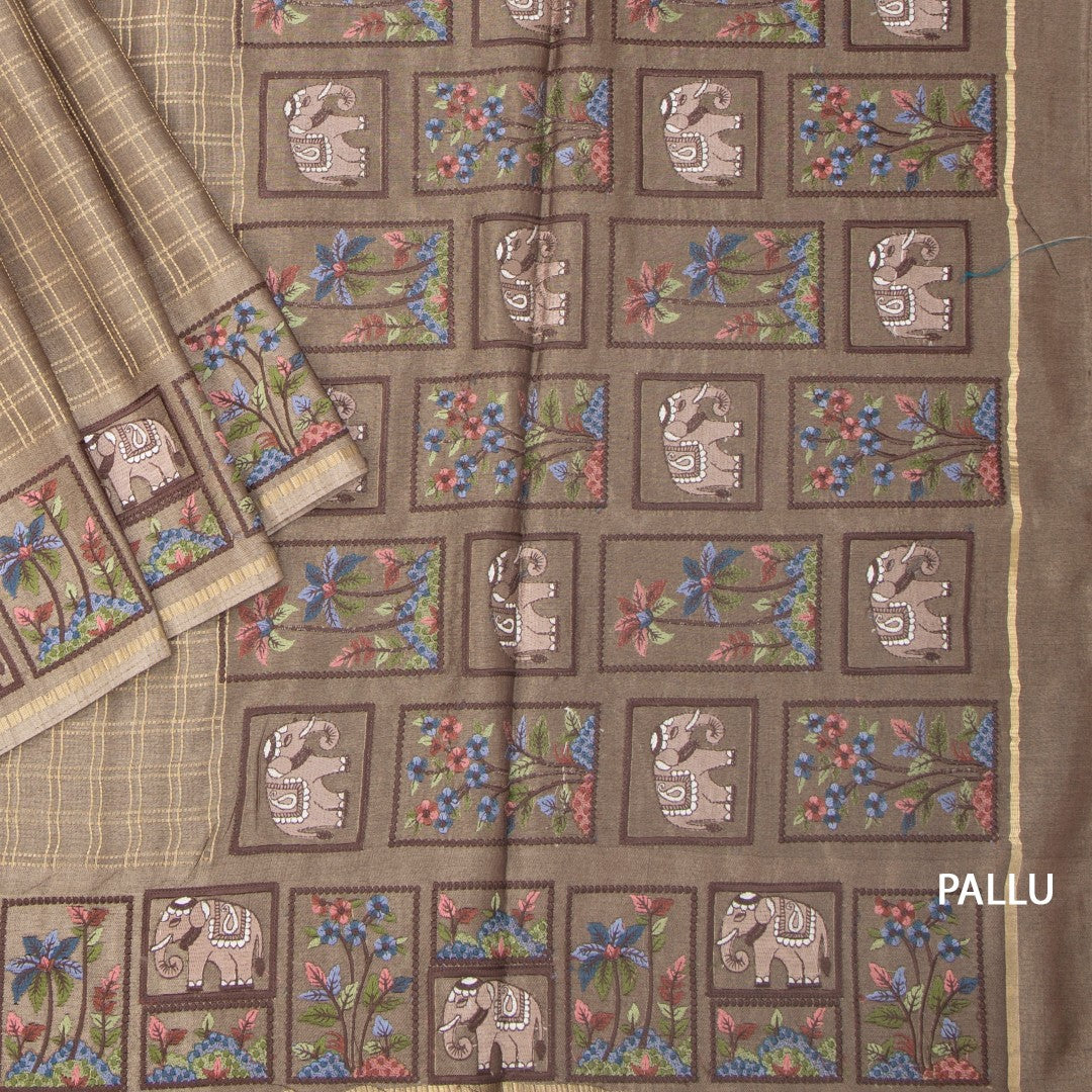 RTSR42117-3-Raw-Silk-Light-Golden-Brown-Zari-Checked-With-Thread-Work-Saree-pallu