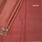RTSR42118-4-Raw-Silk-Coral-Pink-Zari-Checked-With-Thread-Work-Saree-blouse