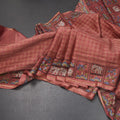 RTSR42118-Raw-Silk-Coral-Pink-Zari-Checked-With-Thread-Work-Saree-main