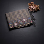RTSR42119-1-Raw-Silk-Grey-Zari-Checked-With-Thread-Work-Saree-fold