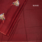 RTSR42121-4-Raw-Silk-Maroon-Zari-With-Thread-Work-Saree-In-Birds-Design-blouse