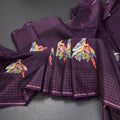 RTSR42122-Raw-Silk-Dark-Purple-Zari-With-Thread-Work-Saree-In-Birds-Design-main
