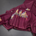 RTSR42126-Raw-Silk-Wine-Zari-With-Thread-Work-Saree-In-Birds-Design-main