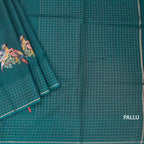 RTSR42127-3-Raw-Silk-Teal-Green-Zari-With-Thread-Work-Saree-In-Birds-Design-pallu