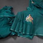RTSR42127-Raw-Silk-Teal-Green-Zari-With-Thread-Work-Saree-In-Birds-Design-main