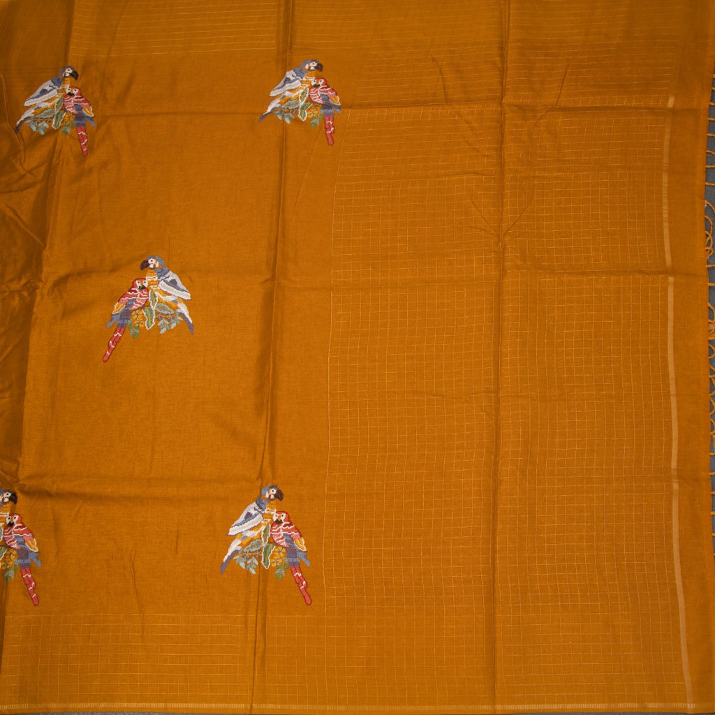 RTSR42128-2-Raw-Silk-Mustard-Yellow-Zari-With-Thread-Work-Saree-In-Birds-Design-full-veiw
