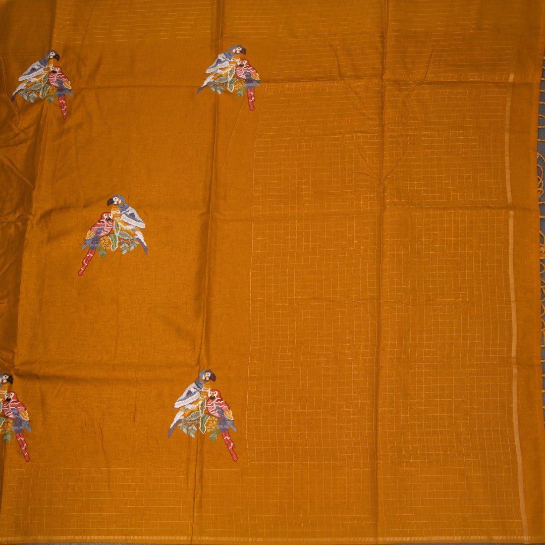 RTSR42128-2-Raw-Silk-Mustard-Yellow-Zari-With-Thread-Work-Saree-In-Birds-Design-full-veiw