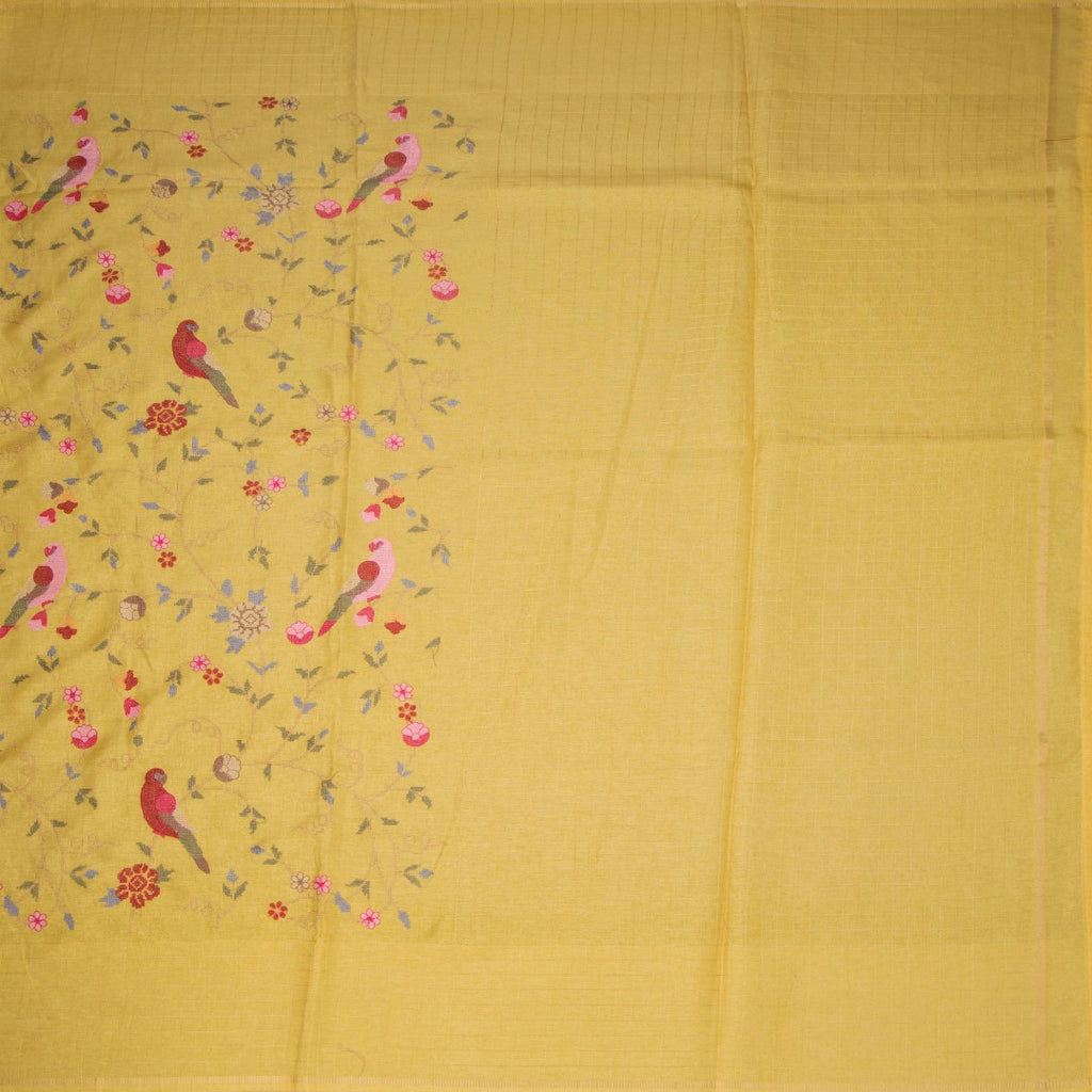 RTSR42132-2-Raw-Silk-Yellow-Zari-With-Thread-Work-Saree-In-Birds-Design-full-veiw
