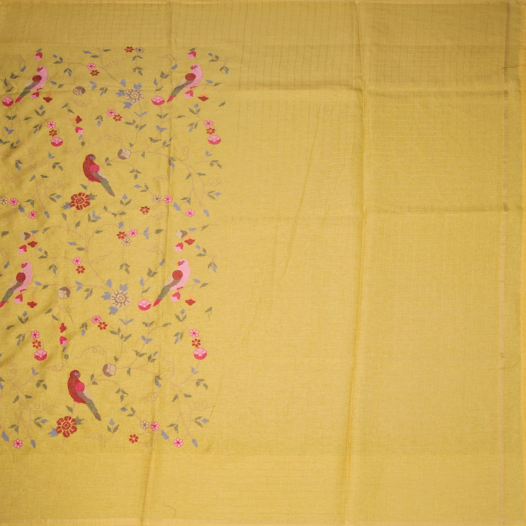 RTSR42132-2-Raw-Silk-Yellow-Zari-With-Thread-Work-Saree-In-Birds-Design-full-veiw