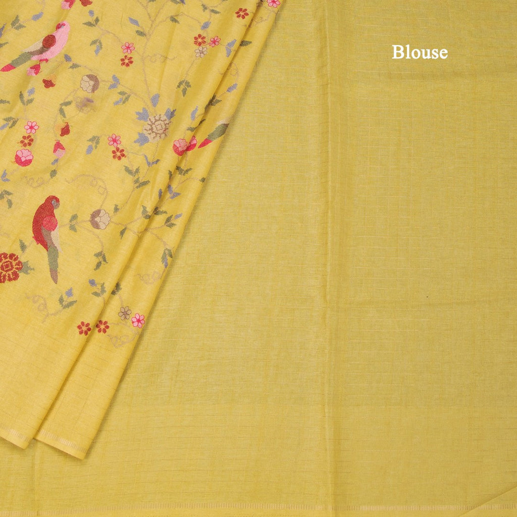 RTSR42132-4-Raw-Silk-Yellow-Zari-With-Thread-Work-Saree-In-Birds-Design-blouse