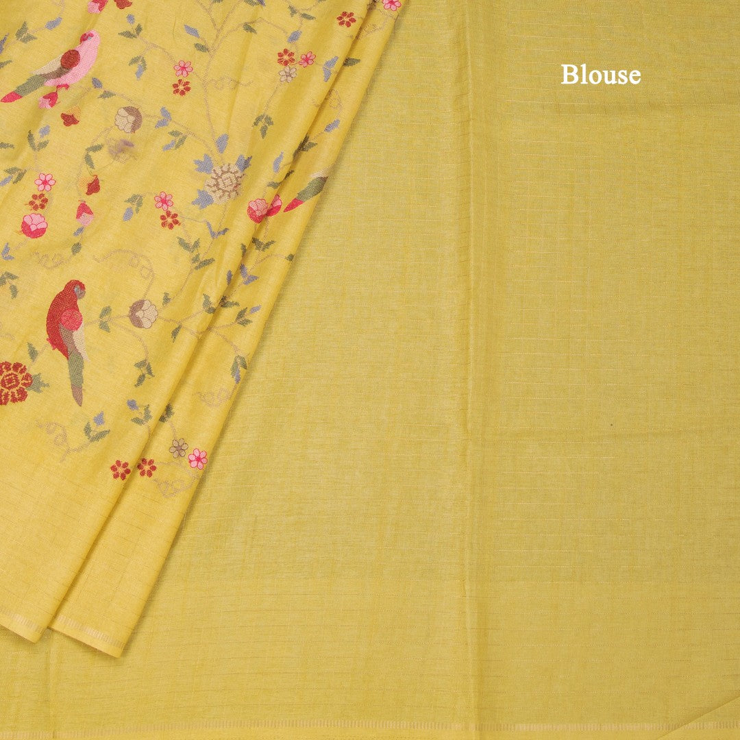 RTSR42132-4-Raw-Silk-Yellow-Zari-With-Thread-Work-Saree-In-Birds-Design-blouse