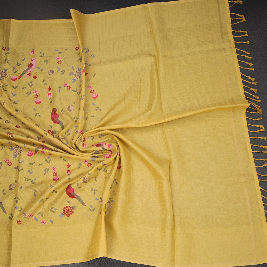 RTSR42132-5-Raw-Silk-Yellow-Zari-With-Thread-Work-Saree-In-Birds-Design-crush