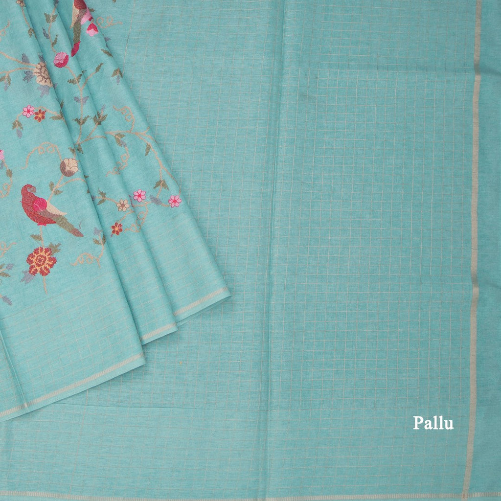 RTSR42133-3-Raw-Silk-Light-Blue-Zari-With-Thread-Work-Saree-In-Birds-Design-pallu