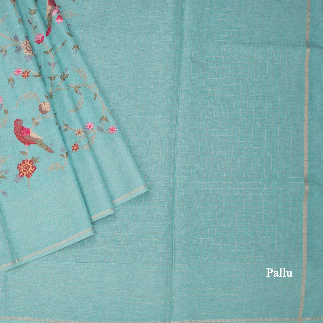 RTSR42133-3-Raw-Silk-Light-Blue-Zari-With-Thread-Work-Saree-In-Birds-Design-pallu