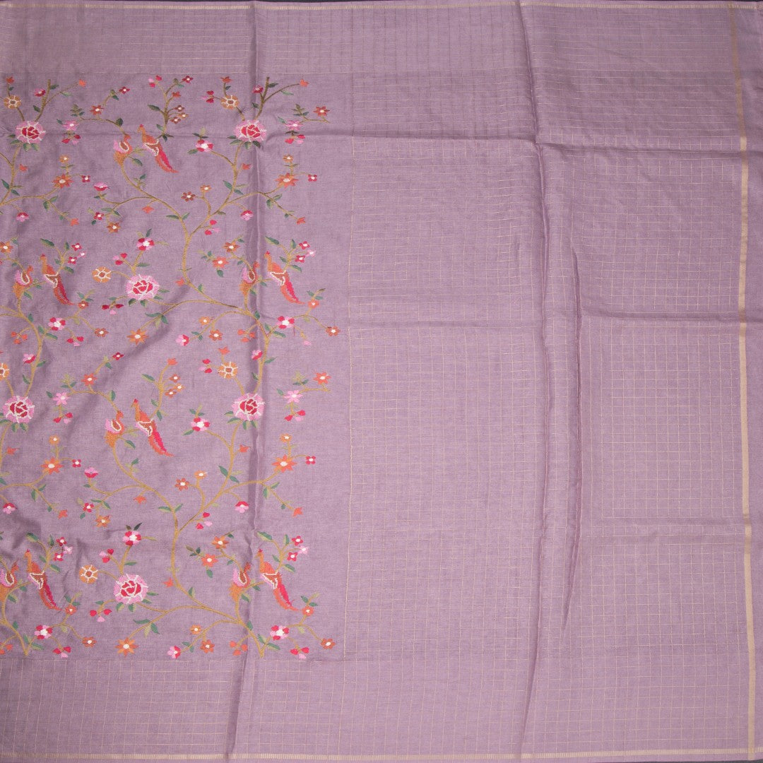 RTSR42137-2-Raw-Silk-Lavender-Zari-With-Thread-Work-Saree-In-Birds-Design-full-veiw