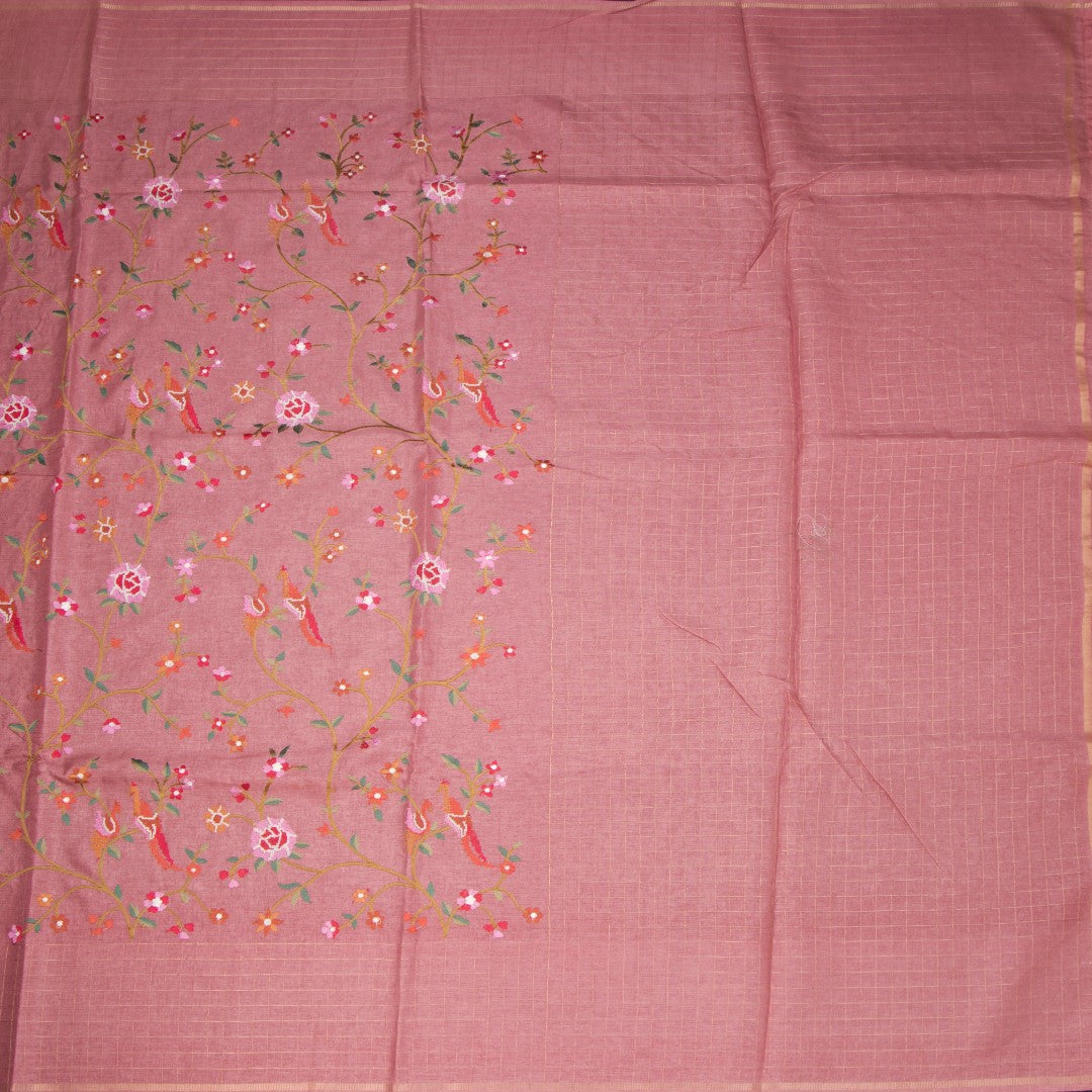 RTSR42138-2-Raw-Silk-Peach-Zari-With-Thread-Work-Saree-In-Birds-Design-full-veiw