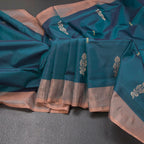 RTSR42145-Vaazhai-Naar-Peacock-Blue-Saree-With-Thread-Buttas-And-Contrast-Pallu-04-main