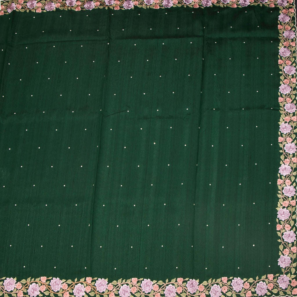RTSR42152-2-Raw-Silk-Dark-Green-Thread-Work-Saree-full-veiw