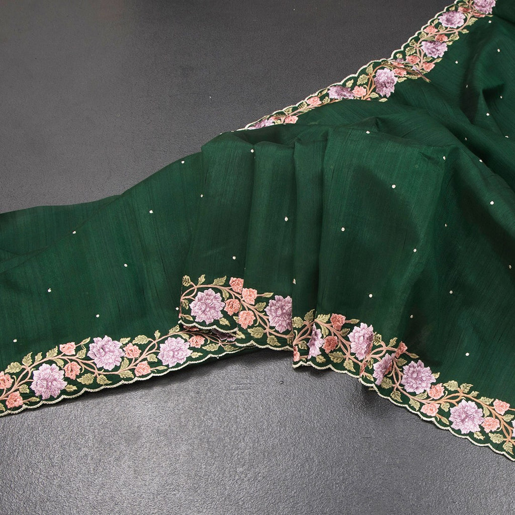 RTSR42152-Raw-Silk-Dark-Green-Thread-Work-Saree-main