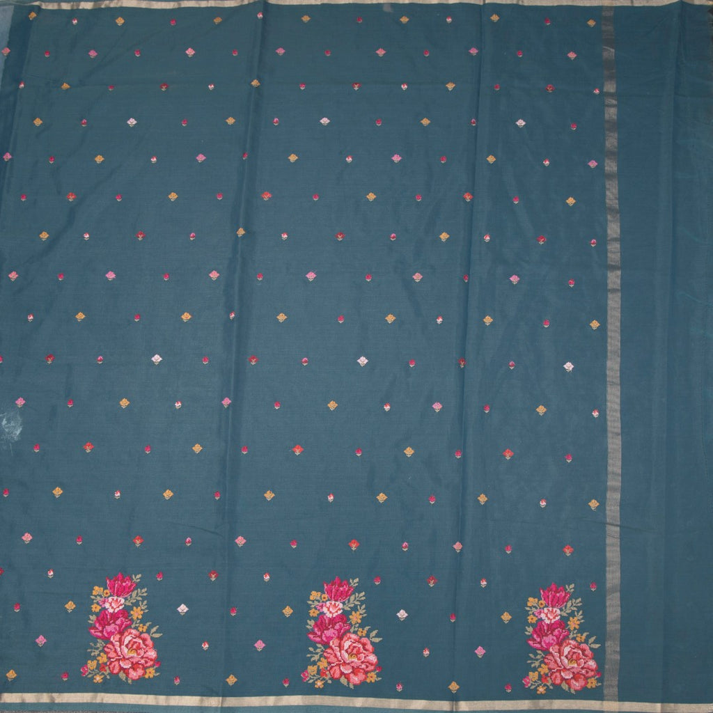 RTSR42154-2-Organza-Greyish-Blue-Thread-Work-Saree-full-veiw