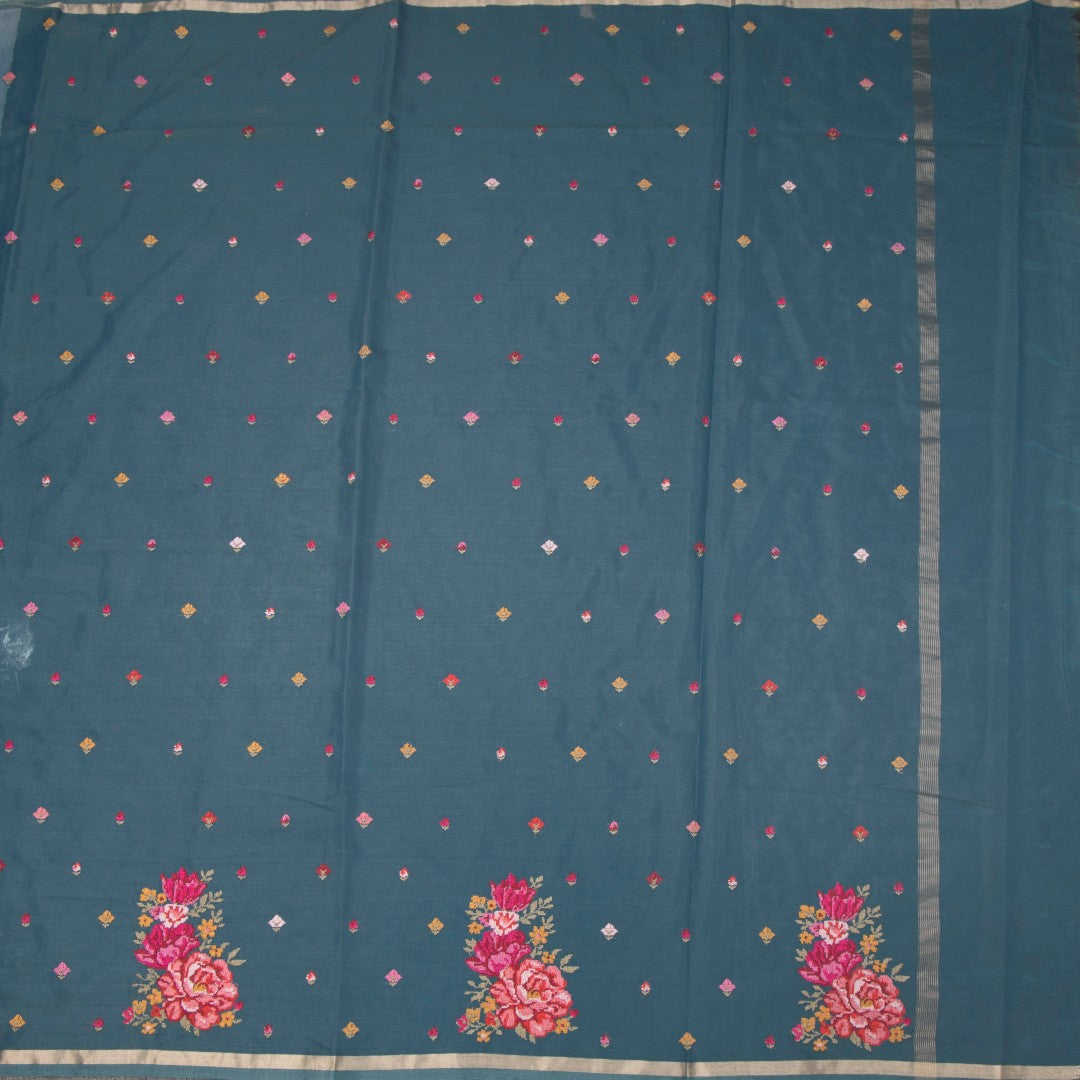 RTSR42154-2-Organza-Greyish-Blue-Thread-Work-Saree-full-veiw