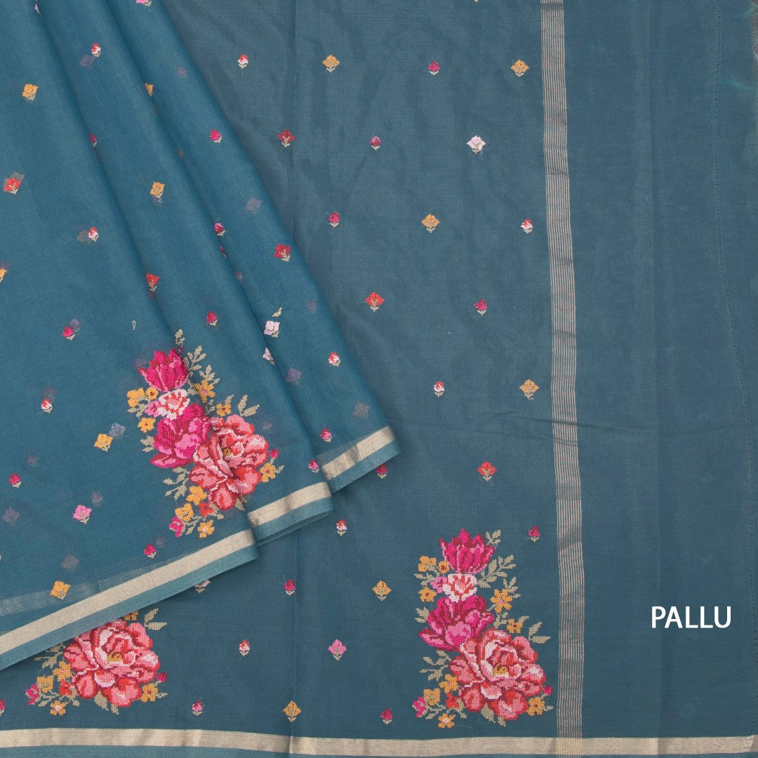 RTSR42154-3-Organza-Greyish-Blue-Thread-Work-Saree-pallu