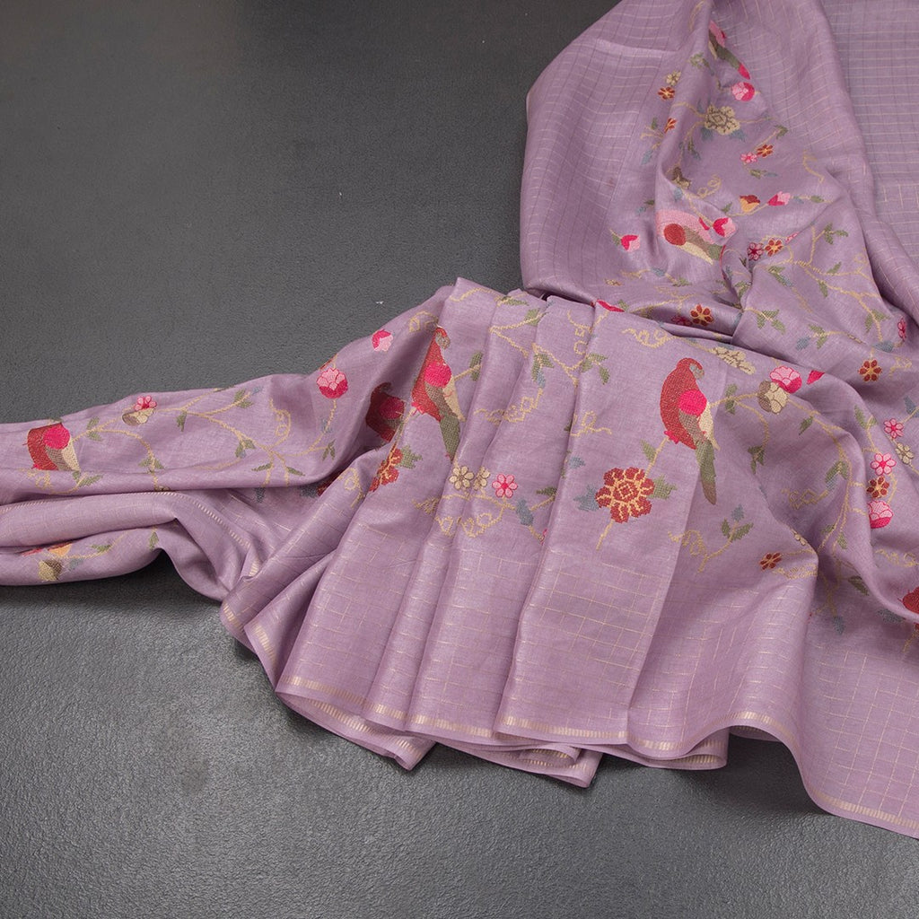 RTSR42155-Raw-Silk-Lavender-Thread-Work-Saree-main