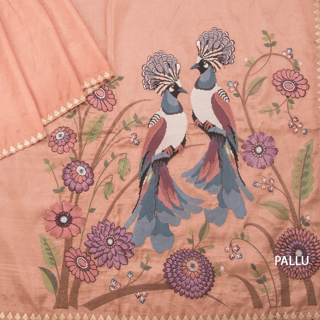 RTSR42178-3-Raw-Silk-Peach-Thread-Work-Saree-With-Birds-Design-pallu