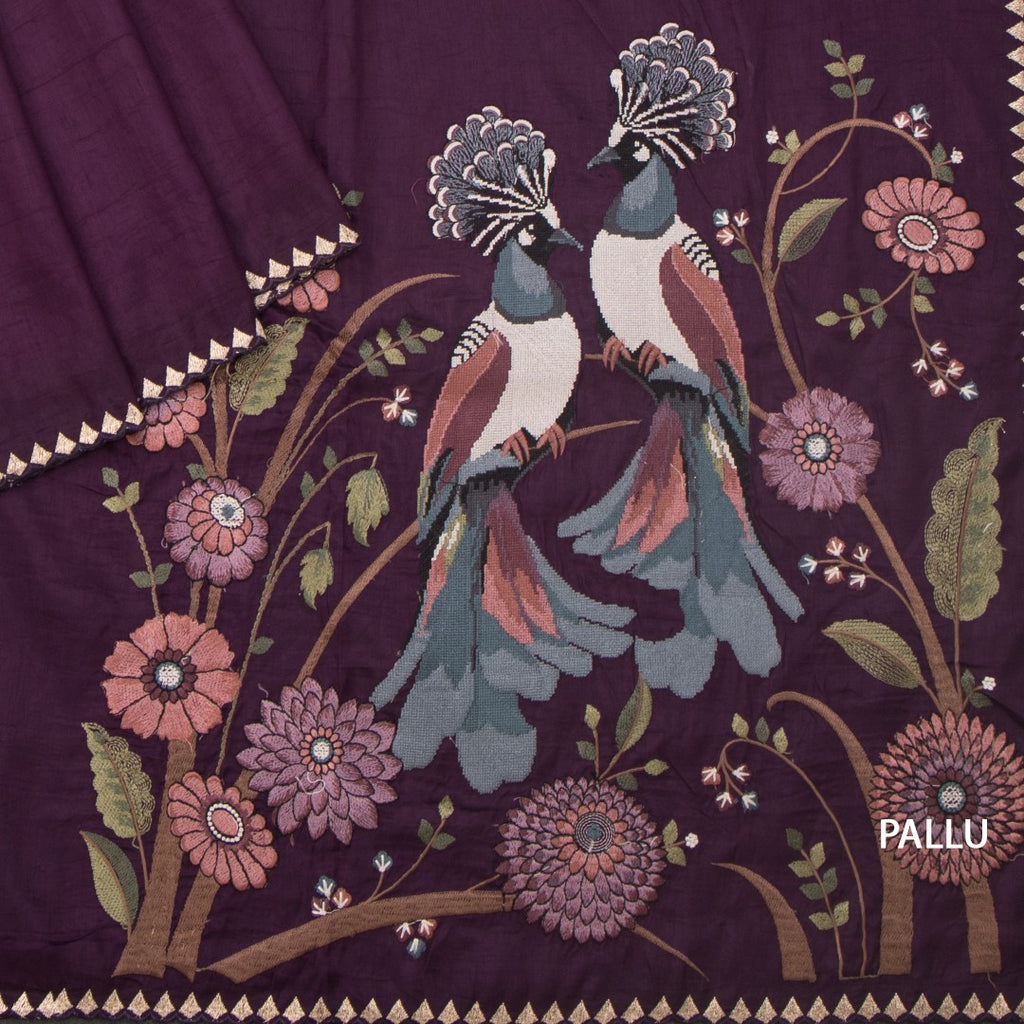 RTSR42182-3-Raw-Silk-Dark-Purple-Thread-Work-Saree-With-Birds-Design-pallu