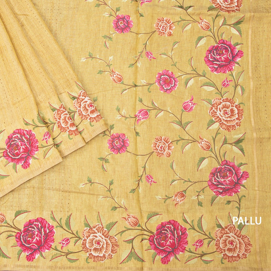 RTSR42185-3-Raw-Silk-Yellow-Zari-Stripes-Saree-With-Floral-Thread-Work-pallu