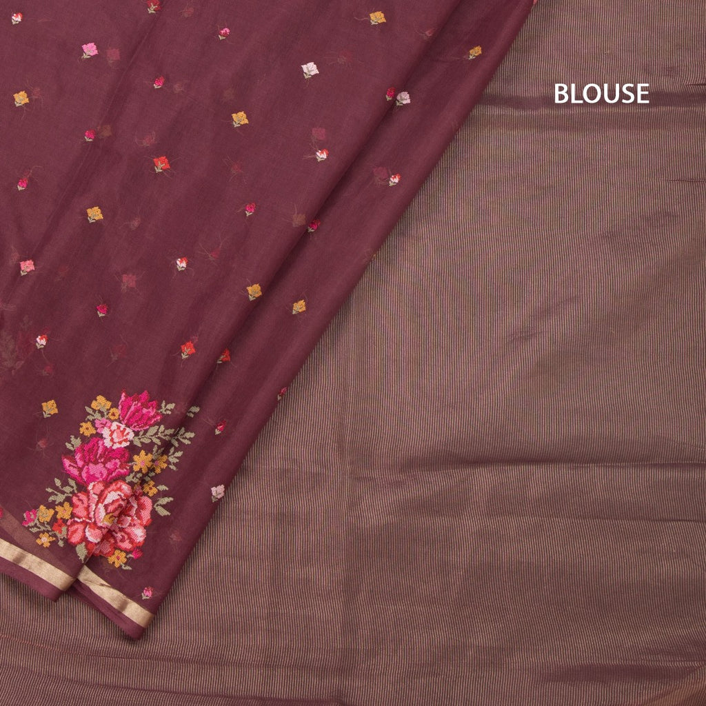 RTSR42188-4-Organza-Dark-Maroon-Floral-Thread-Work-Saree-blouse