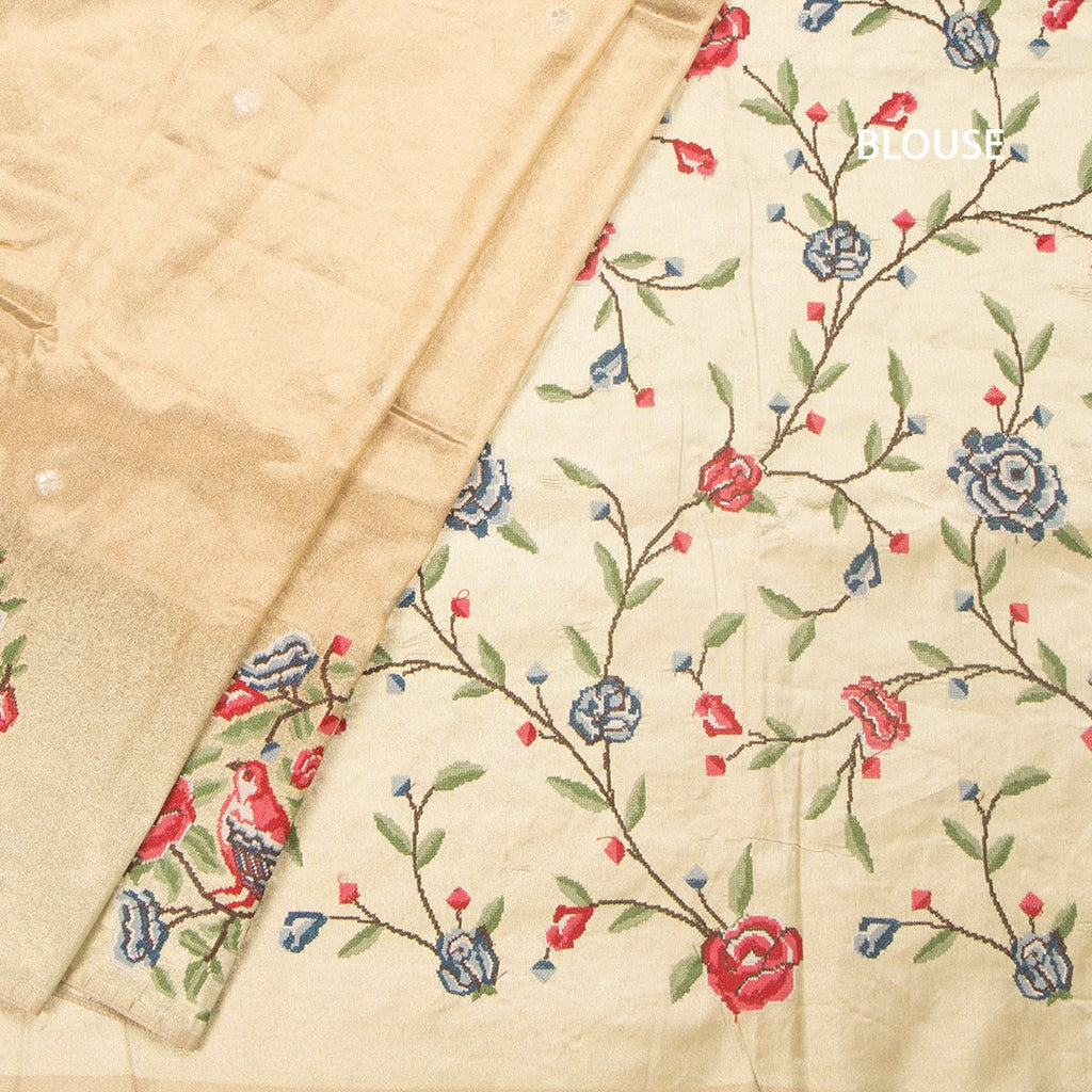 RTSR42199-4-Tissue-Gold-Saree-With-Zari-Buttas-And-Thread-Border-04-blouse