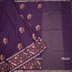 RTSR42206-3-Raw-Silk-Dark-Purple-Floral-Thread-Work-Saree-pallu