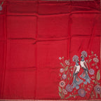 RTSR42211-2-Raw-Silk-Pinkish-Red-Thread-Work-Saree-With-Birds-Design-full-veiw