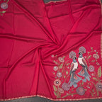 RTSR42211-5-Raw-Silk-Pinkish-Red-Thread-Work-Saree-With-Birds-Design-crush