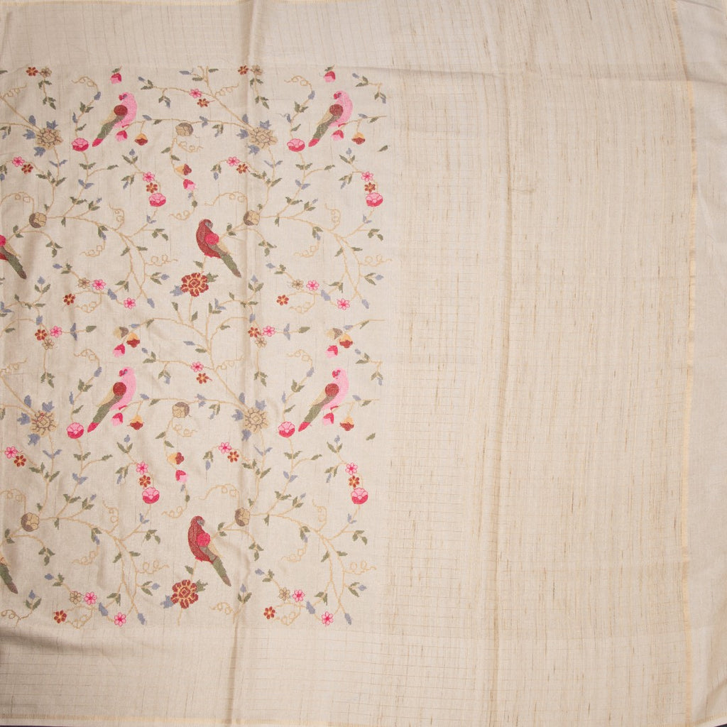 RTSR42213-2-Raw-Silk-Cream-Thread-Work-Saree-With-Birds-Design-02-full-veiw