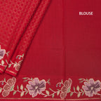 RTSR42222-4-Raw-Silk-Red-Zari-Checked-Saree-And-Floral-Thread-Border-02-blouse