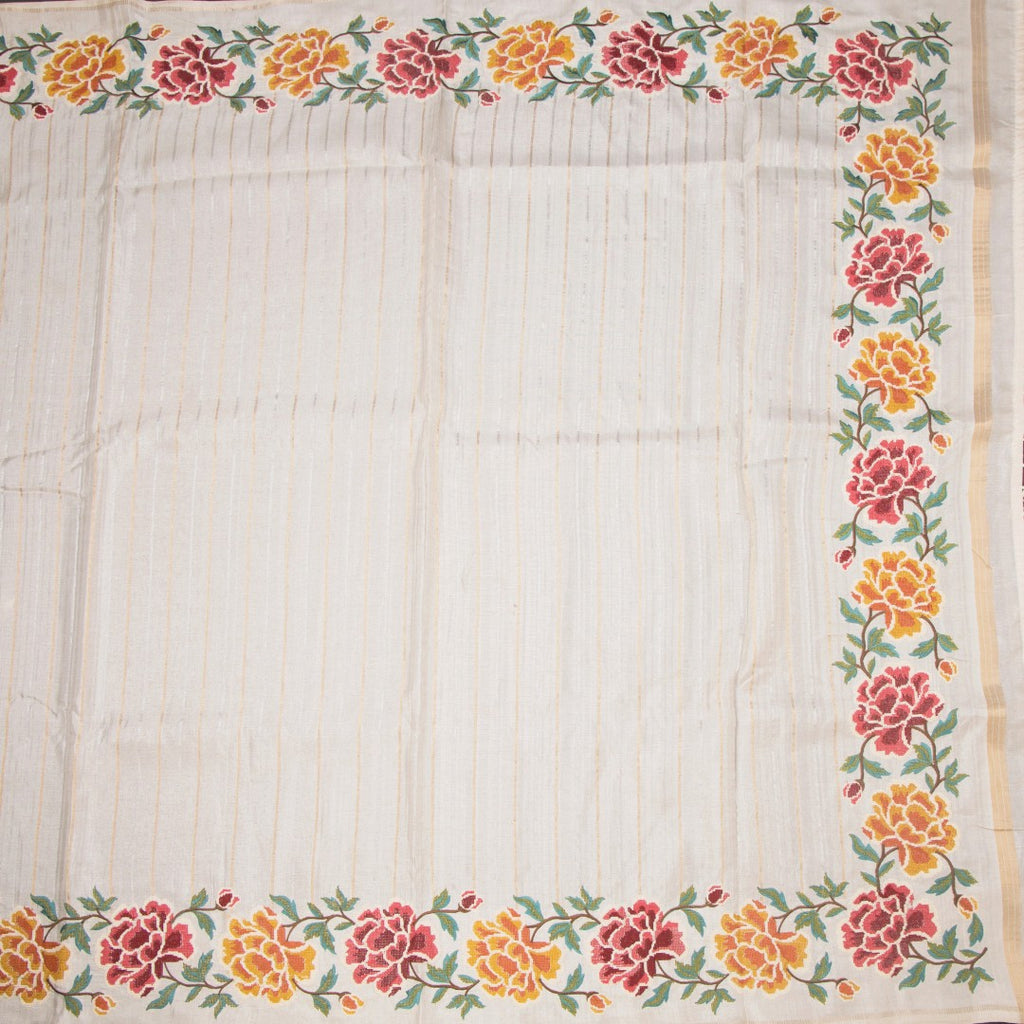RTSR42228-2-Raw-Silk-Cream-Zari-Stripes-Saree-And-Floral-Thread-Border-full-veiw